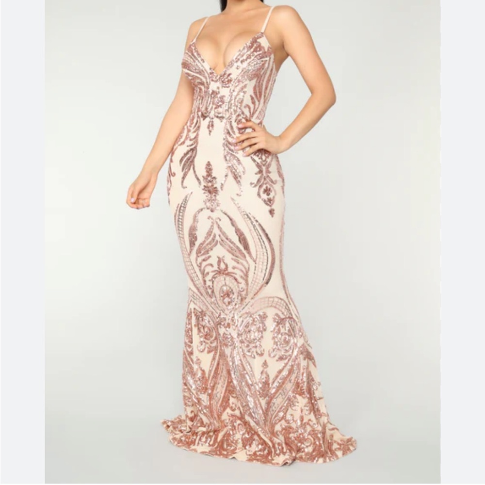 Mermaid sequin prom dress